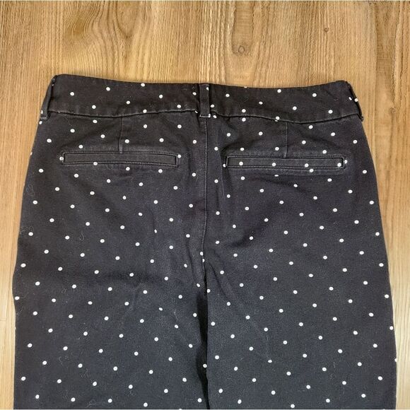 ☔️💜Old Navy Black w/White Polka Dot Pixie Pants Size 6 Tall - Picture 10 of 13